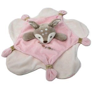 Mary Meyer Baby Fawn Pink  Small Security‎ Blanket Soft Knotted Corner 13.5in